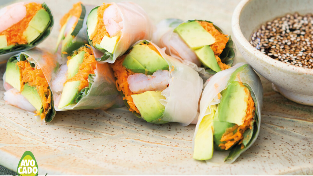 Involtini primavera vietnamiti con avocado e gamberetti - Involtini primavera vietnamiti con avocado e gamberetti