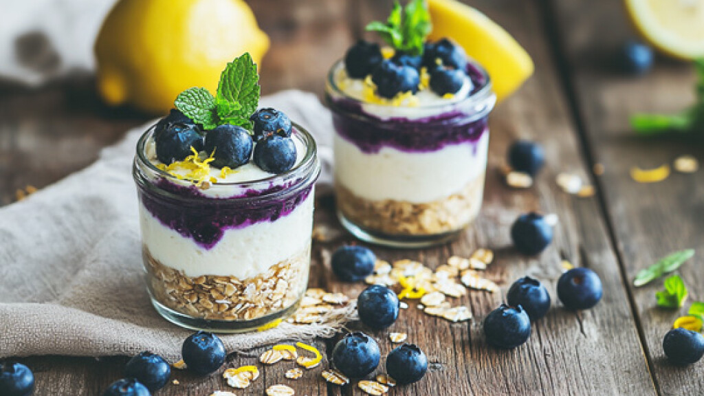 Mini cheesecake proteica yogurt greco e mirtilli - mini cheesecake yogurt e mirtilli