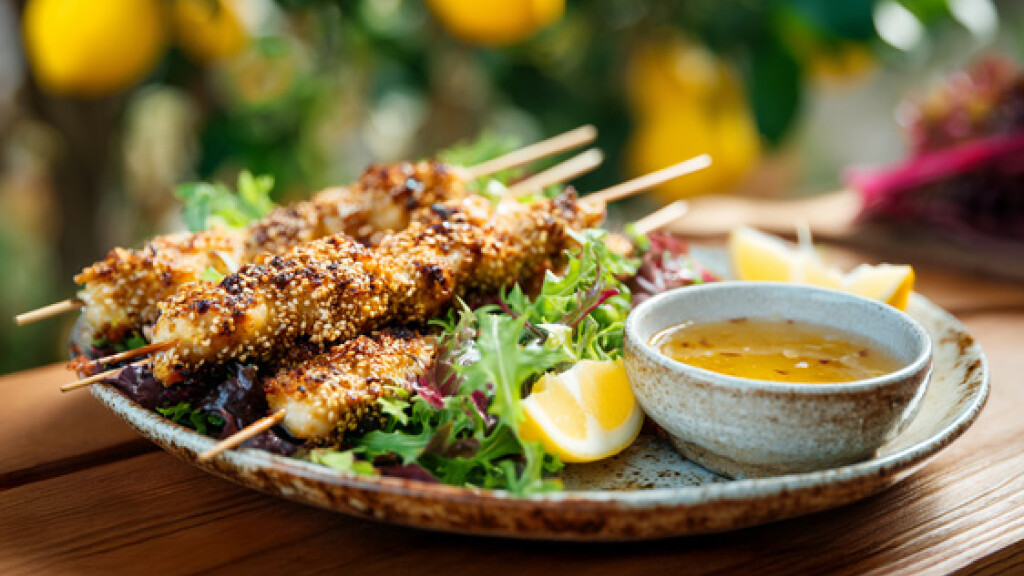 Arrosticini di pollo e suino al sesamo con salsa miele e limone - arrosticini-pollo-suino-sesamo-miele-limone