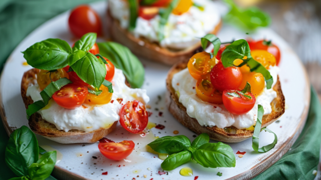 Friselle con pomodorini e burrata - Friselle con pomodorini e burrata
