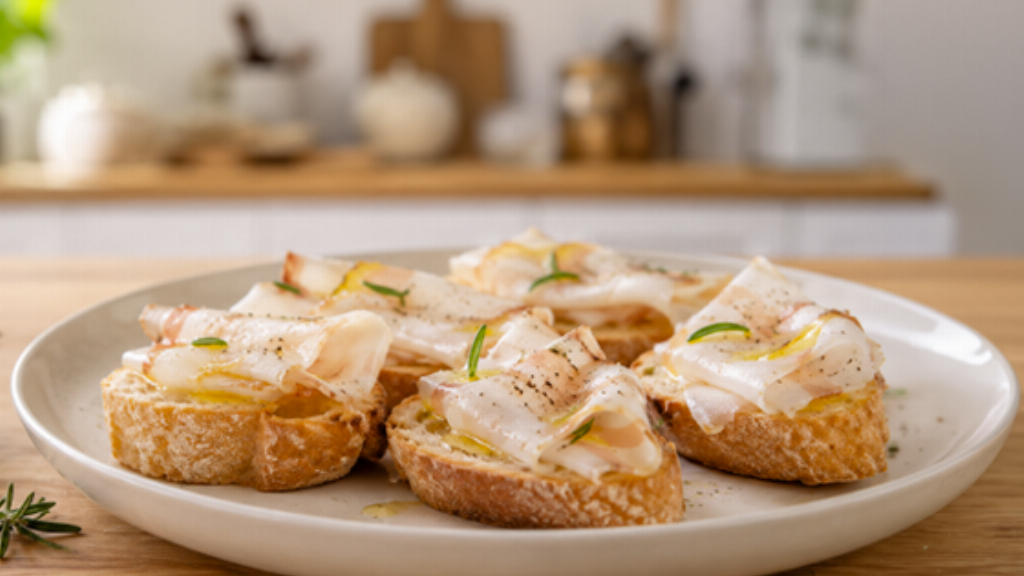 Crostini toscani al lardo - Crostini toscani al lardo