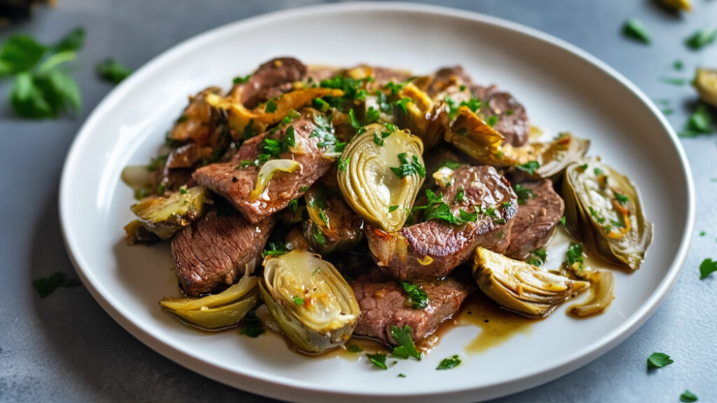 Fettine di Bovino con Carciofi - fettine-bovino-carciofi