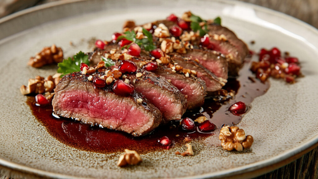 Tagliata di Chianina con Melagrana e Noci - tagliata-di-chianina-con-melagrana-e-noci
