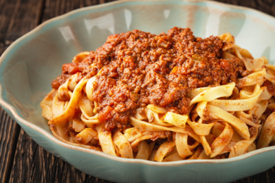 Tagliatelle con ragù alla bolognese