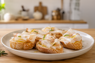 Crostini toscani al lardo