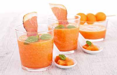 Gazpacho di Melone e prosciutto - Gazpacho di Melone Rosso e prosciutto