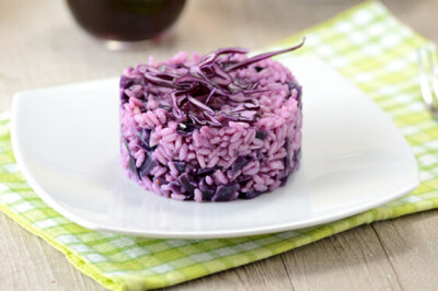 Risotto con Radicchio e Carota viola - Risotto con carota viola